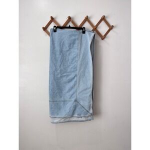 Vintage Guess Home Collection Denim Throw Blanket Light Wash Pre Washed Cotton